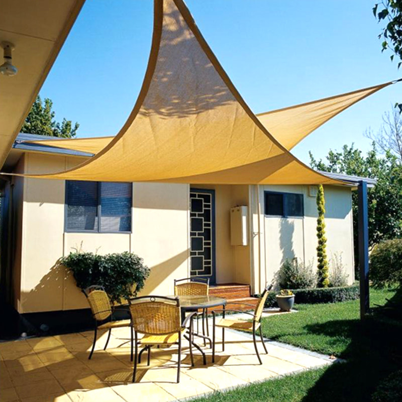 Vela de sombra con toldo triangular parasol